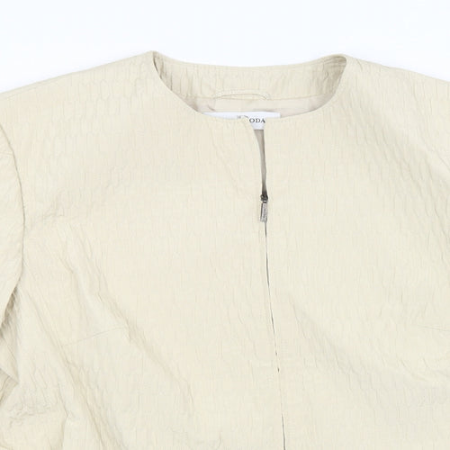 Dinomoda Womens Beige   Jacket  Size 16