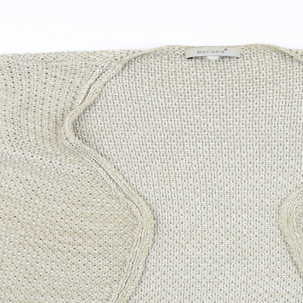 Per Una Womens Beige Argyle/Diamond  Cardigan Jumper Size 20