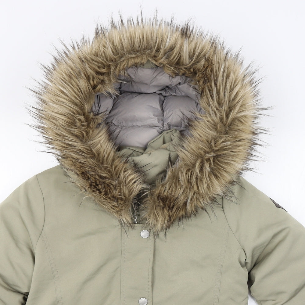 Hollister Mens Green   Puffer Jacket Coat