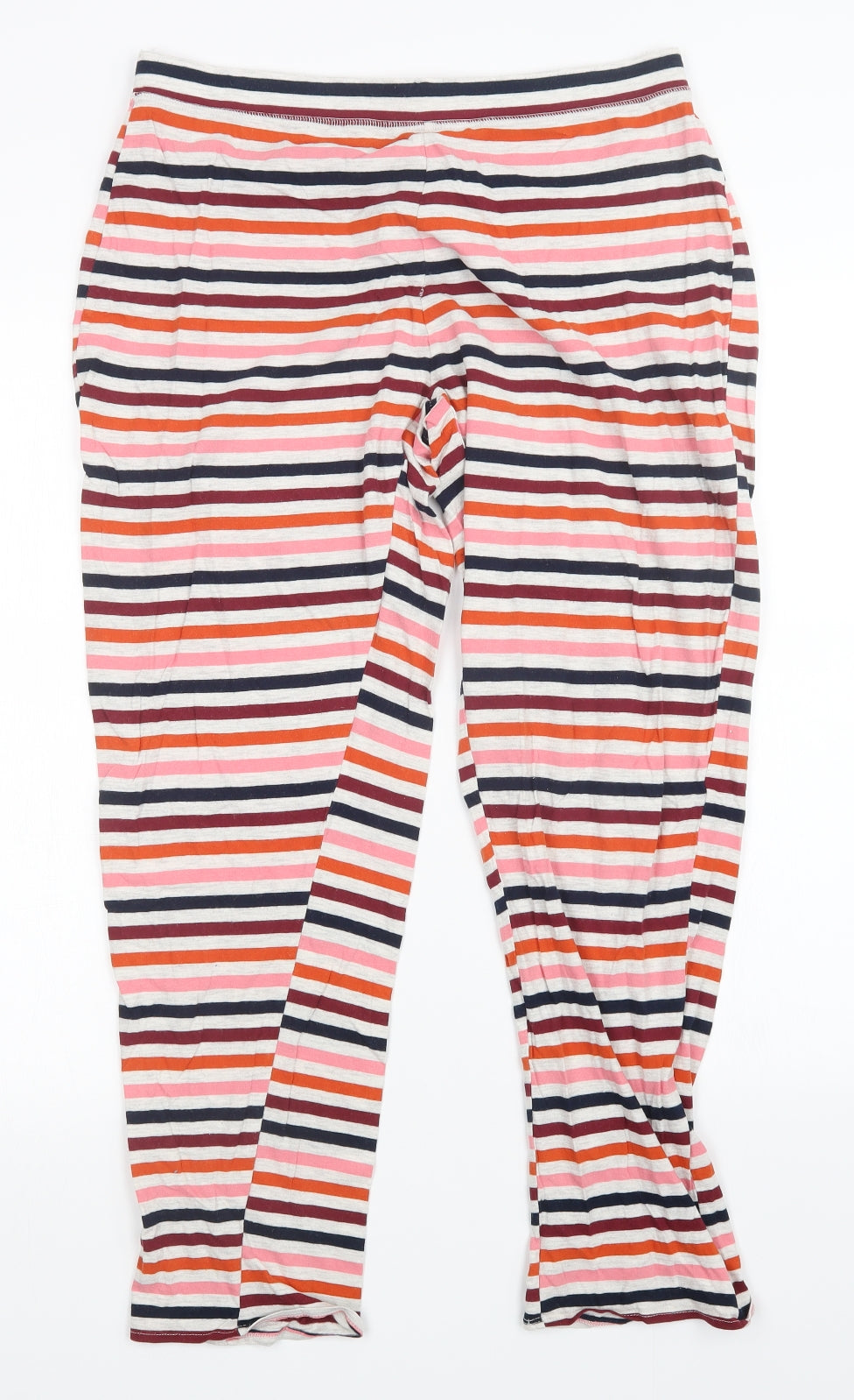 M&S Womens Multicoloured Striped   Pyjama Pants Size 12