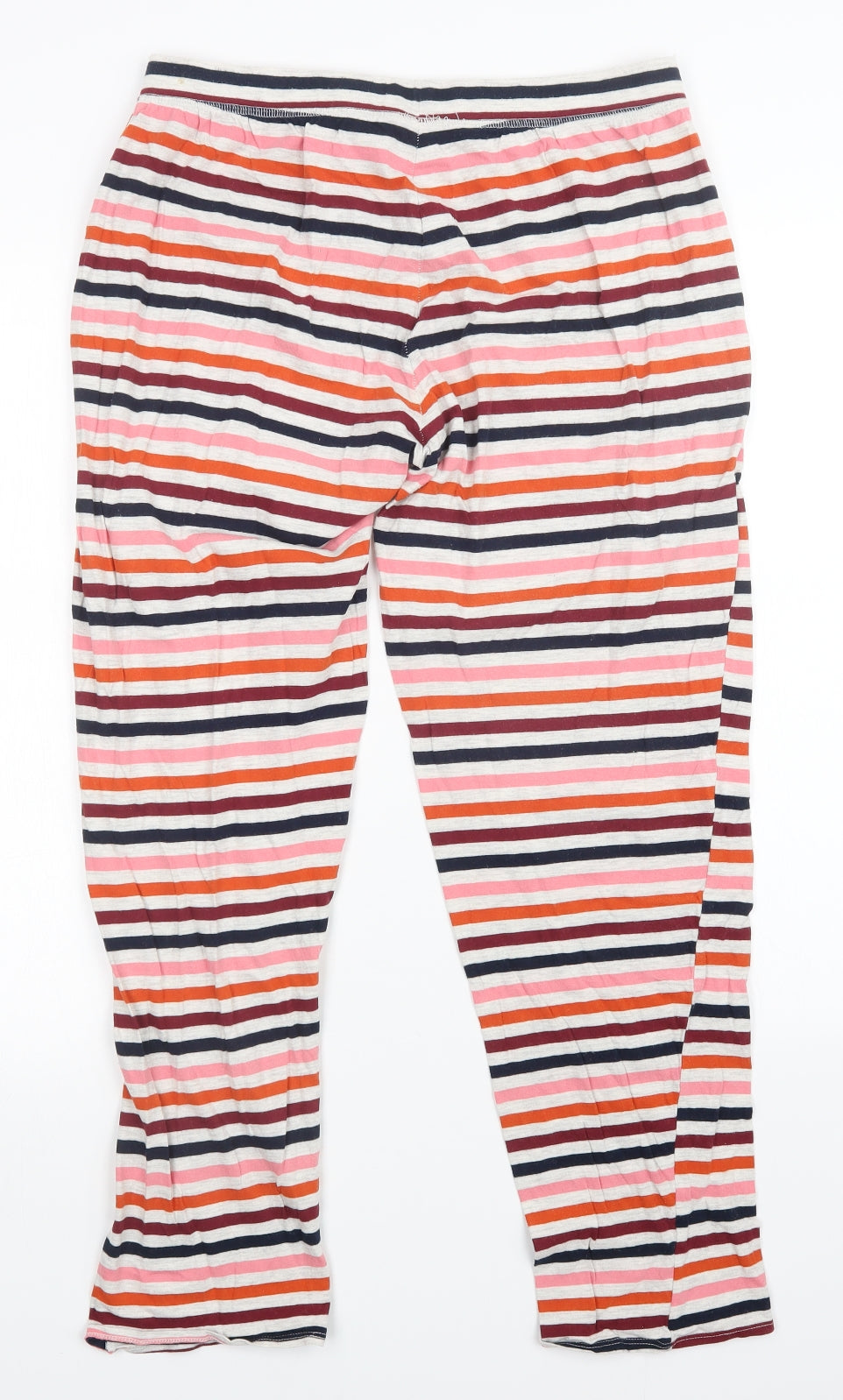 M&S Womens Multicoloured Striped   Pyjama Pants Size 12