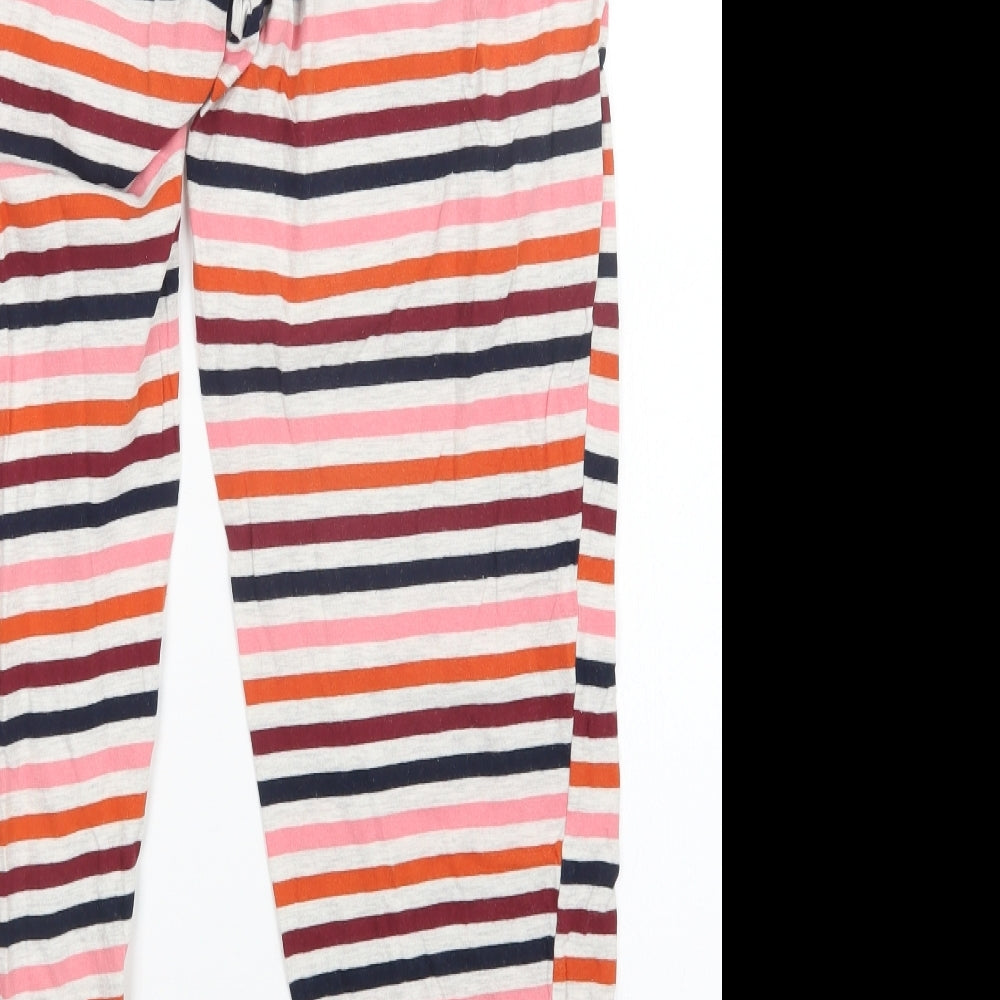 M&S Womens Multicoloured Striped   Pyjama Pants Size 12