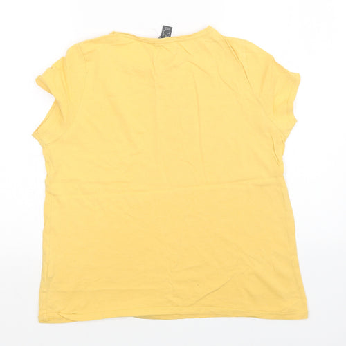 Primark Womens Yellow   Basic T-Shirt Size 12