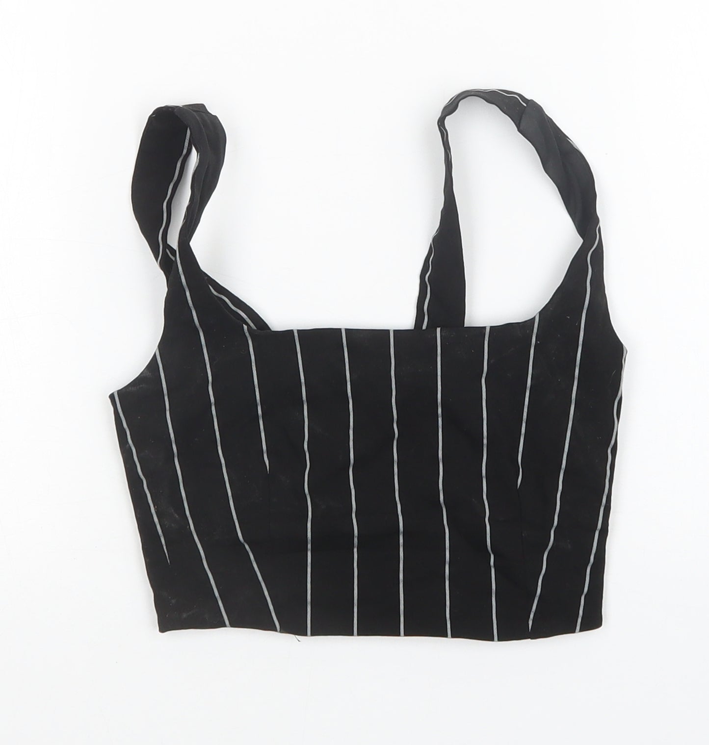 Divided by H&M Womens Black Striped  Basic Tank Size 4