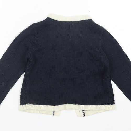 F&F Girls Blue   Cardigan Jumper Size 2-3 Years