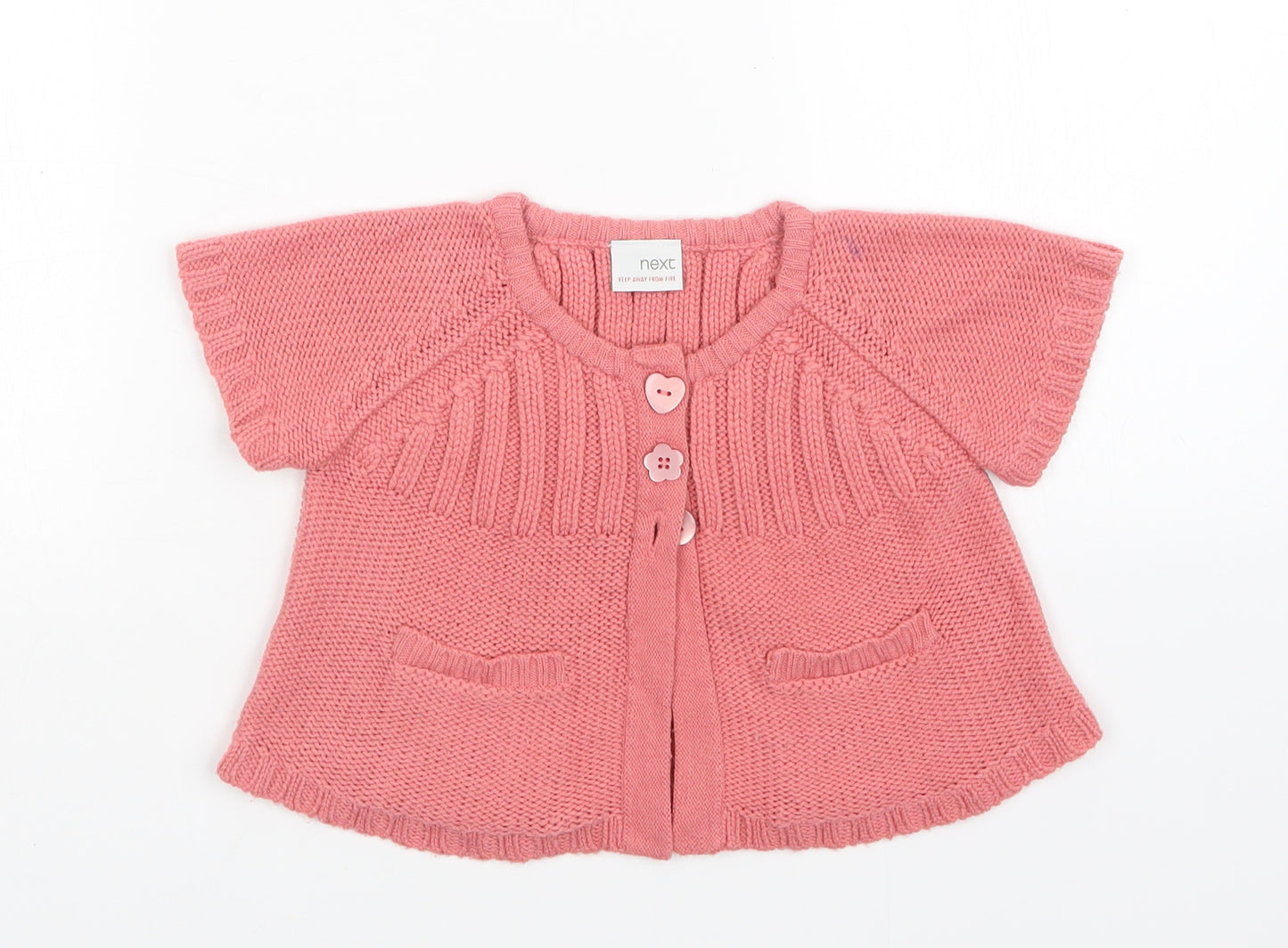 NEXT Girls Pink   Cardigan Jumper Size 3-4 Years