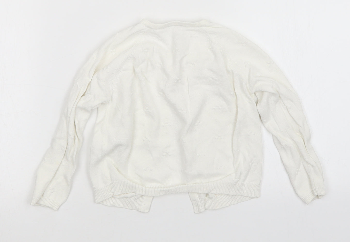 Matalan Girls White   Cardigan Jumper Size 3 Years