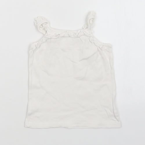 Matalan Girls White   Basic Tank Size 2-3 Years