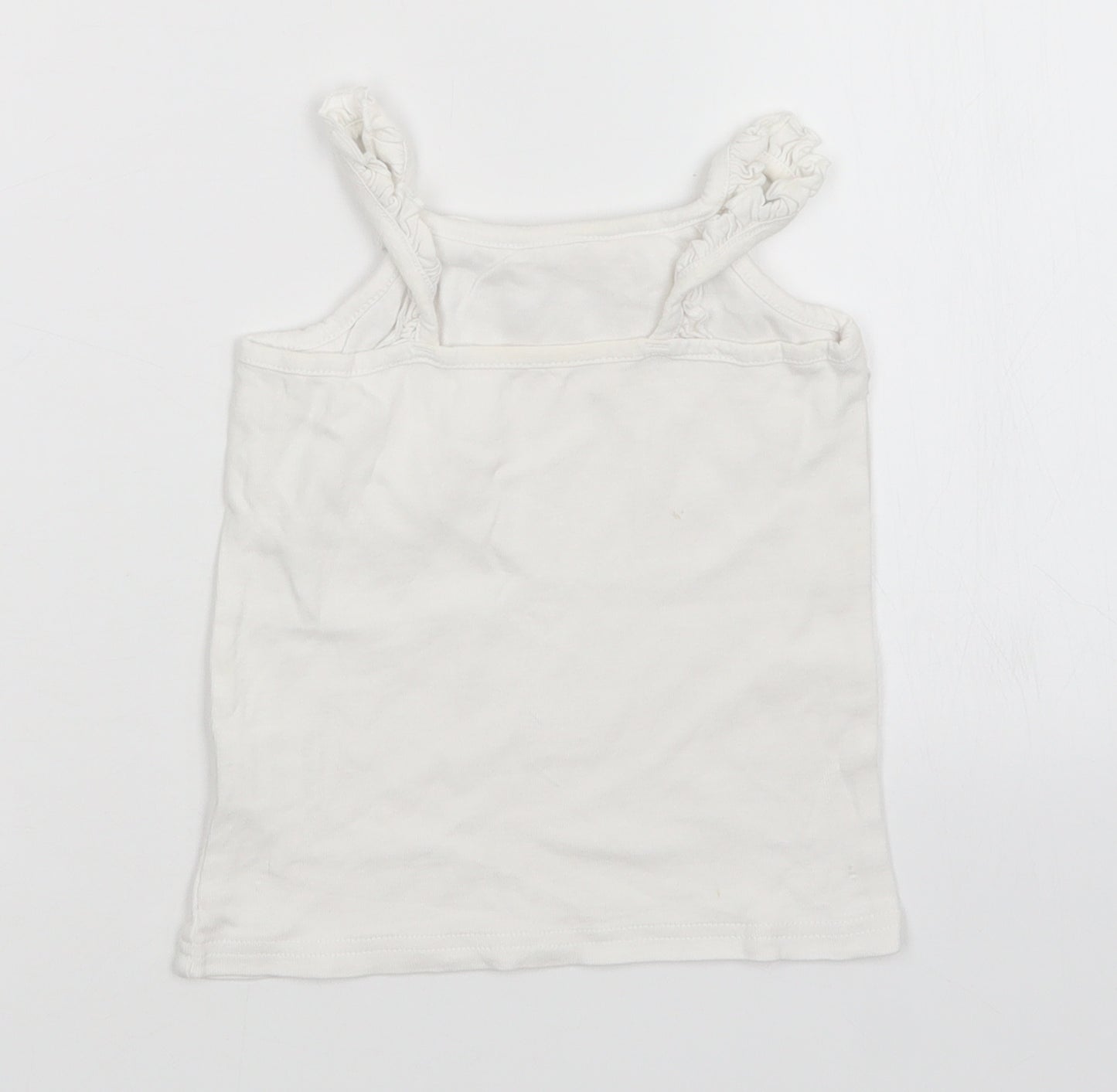 Matalan Girls White   Basic Tank Size 2-3 Years