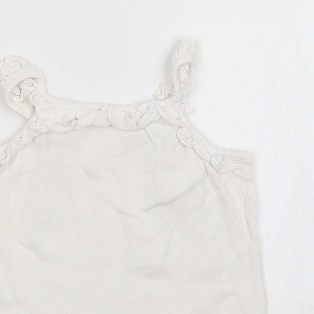 Matalan Girls White   Basic Tank Size 2-3 Years