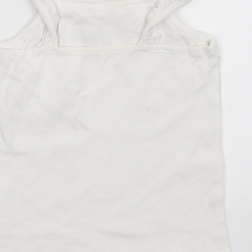 Matalan Girls White   Basic Tank Size 2-3 Years
