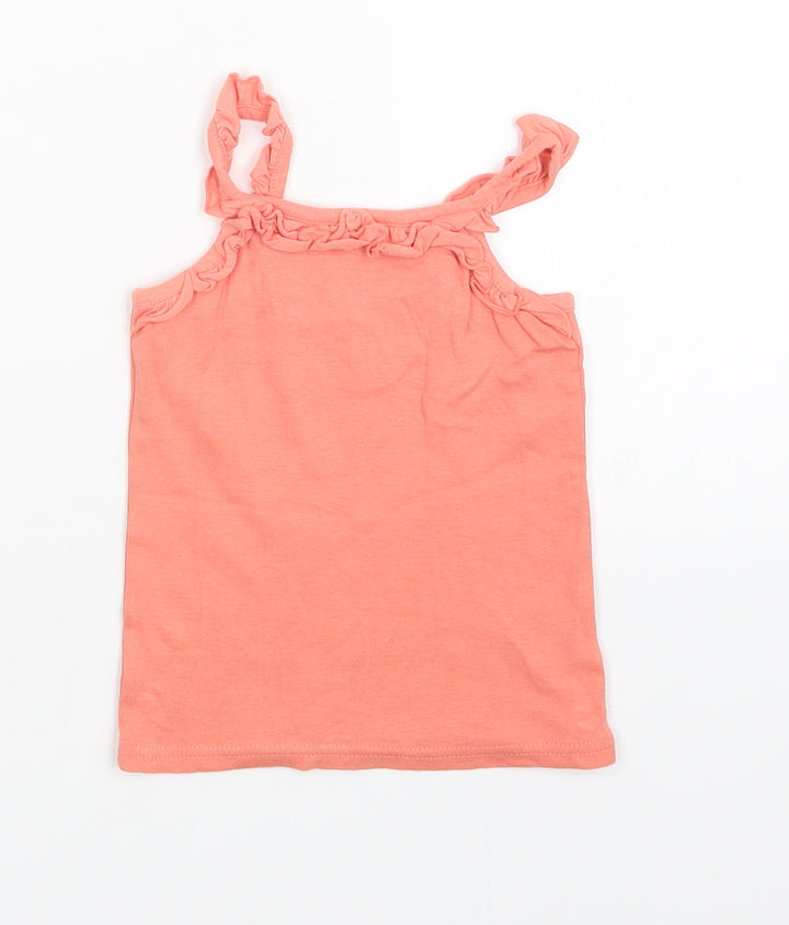 Matalan Girls Orange Basic Tank Size 2-3 Years