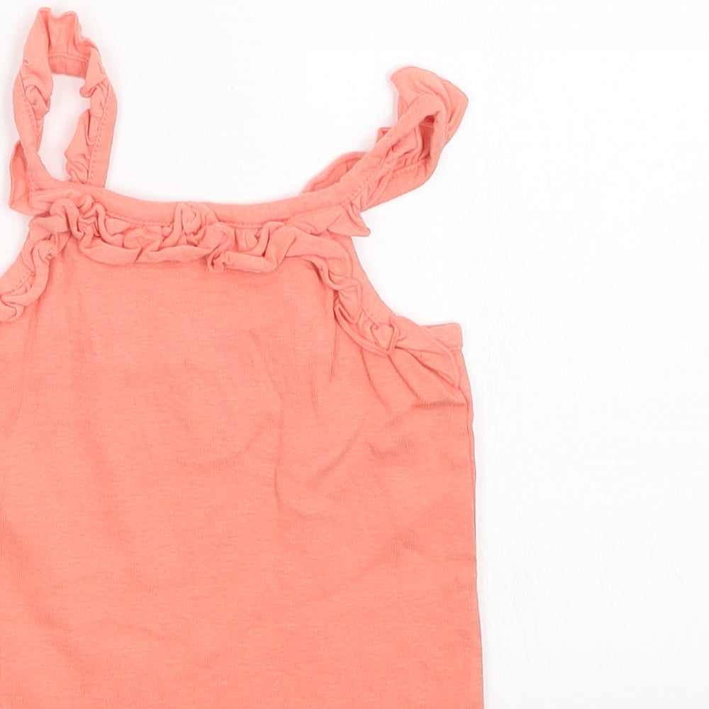 Matalan Girls Orange   Basic Tank Size 2-3 Years