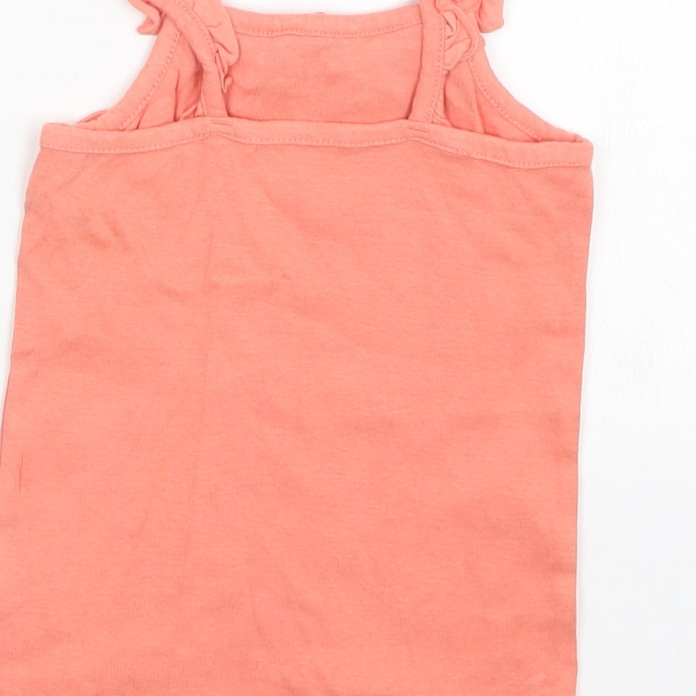Matalan Girls Orange   Basic Tank Size 2-3 Years