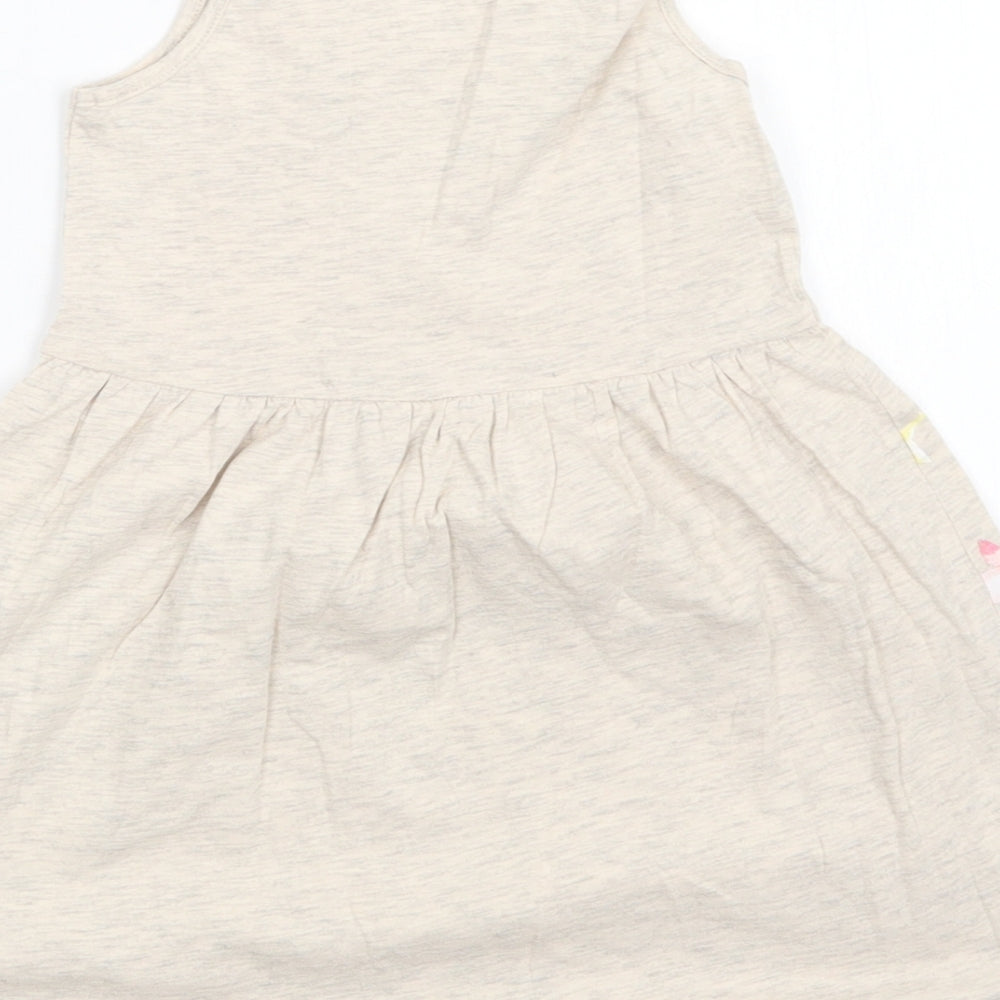 H&M Girls Beige Floral  A-Line  Size 3-4 Years