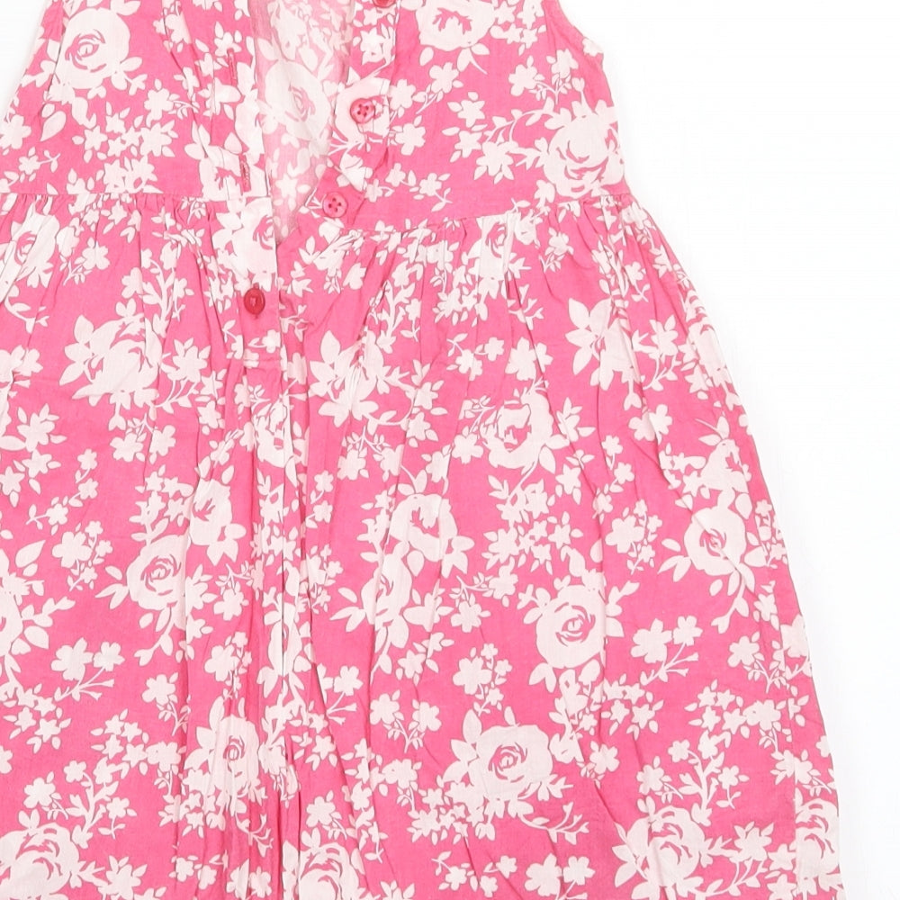 Young Dimension Girls Pink Floral  A-Line  Size 2-3 Years