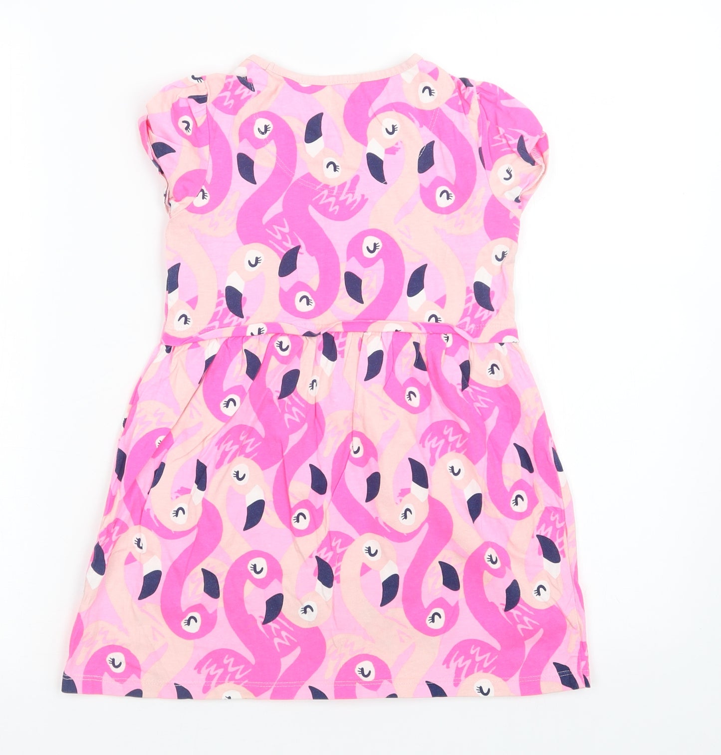 TU Girls Pink Animal Print  T-Shirt Dress  Size 5-6 Years