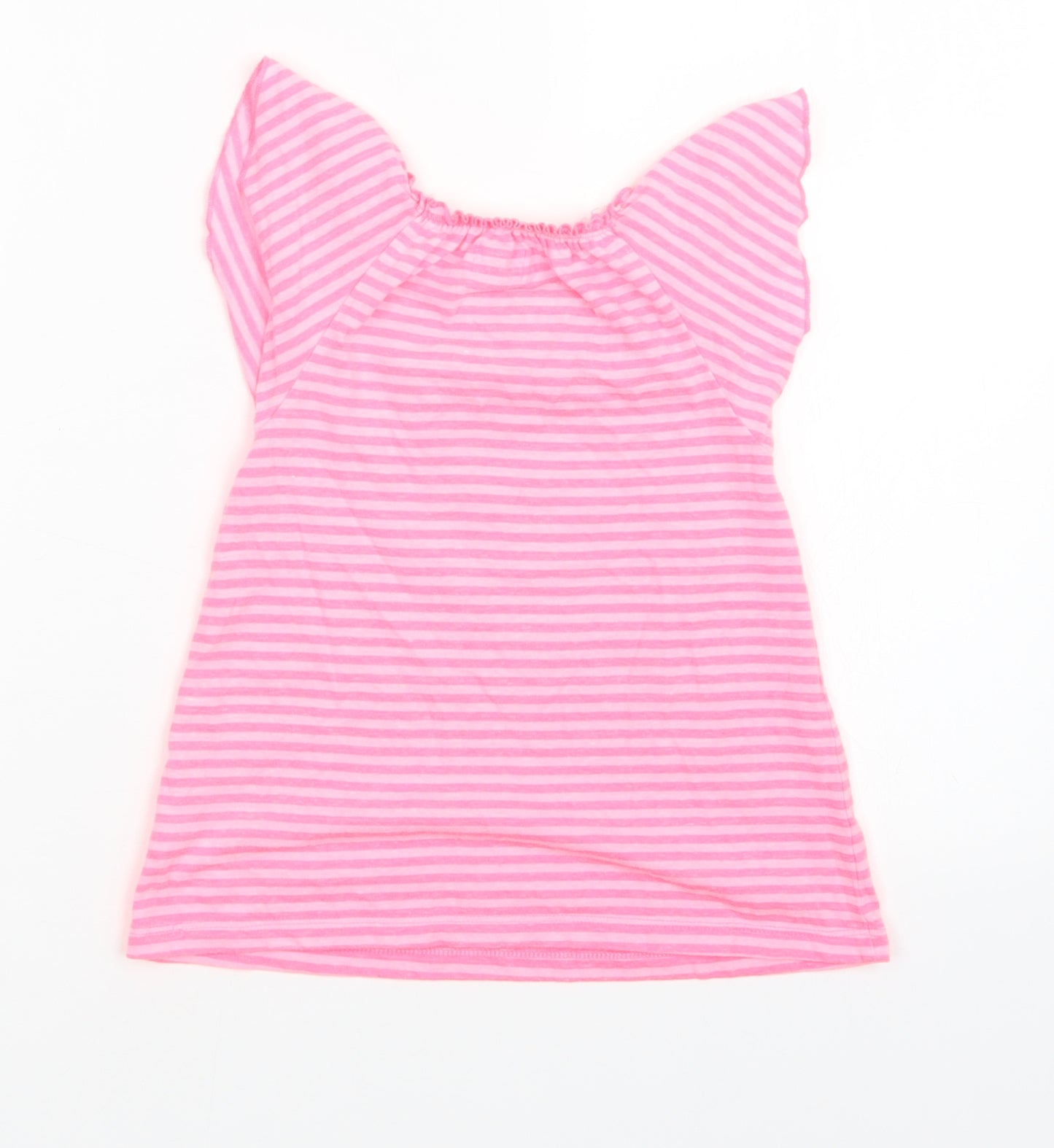 F&F Girls Pink Striped  Basic T-Shirt Size 3-4 Years