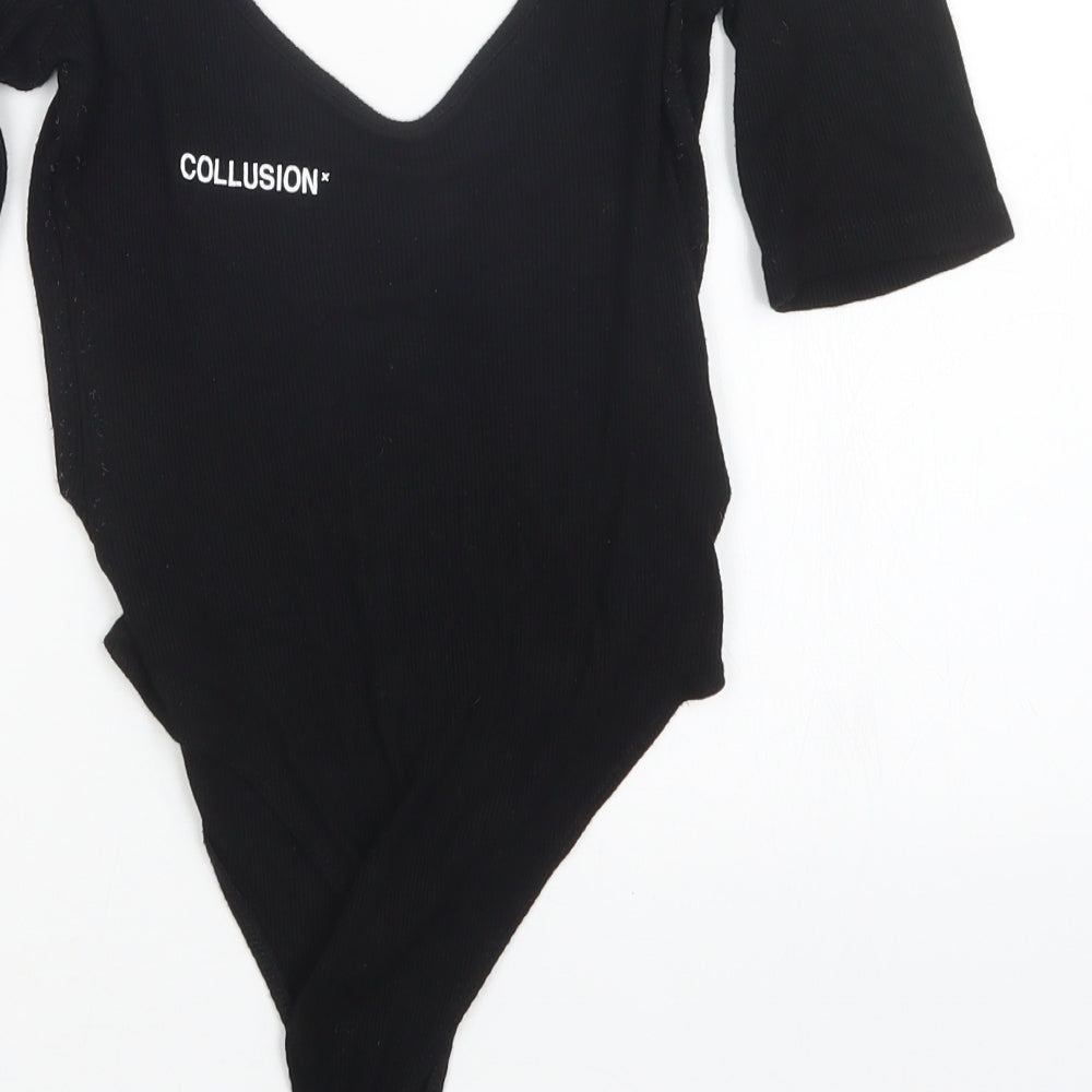 collision Womens Black   Unitard One-Piece Size 8