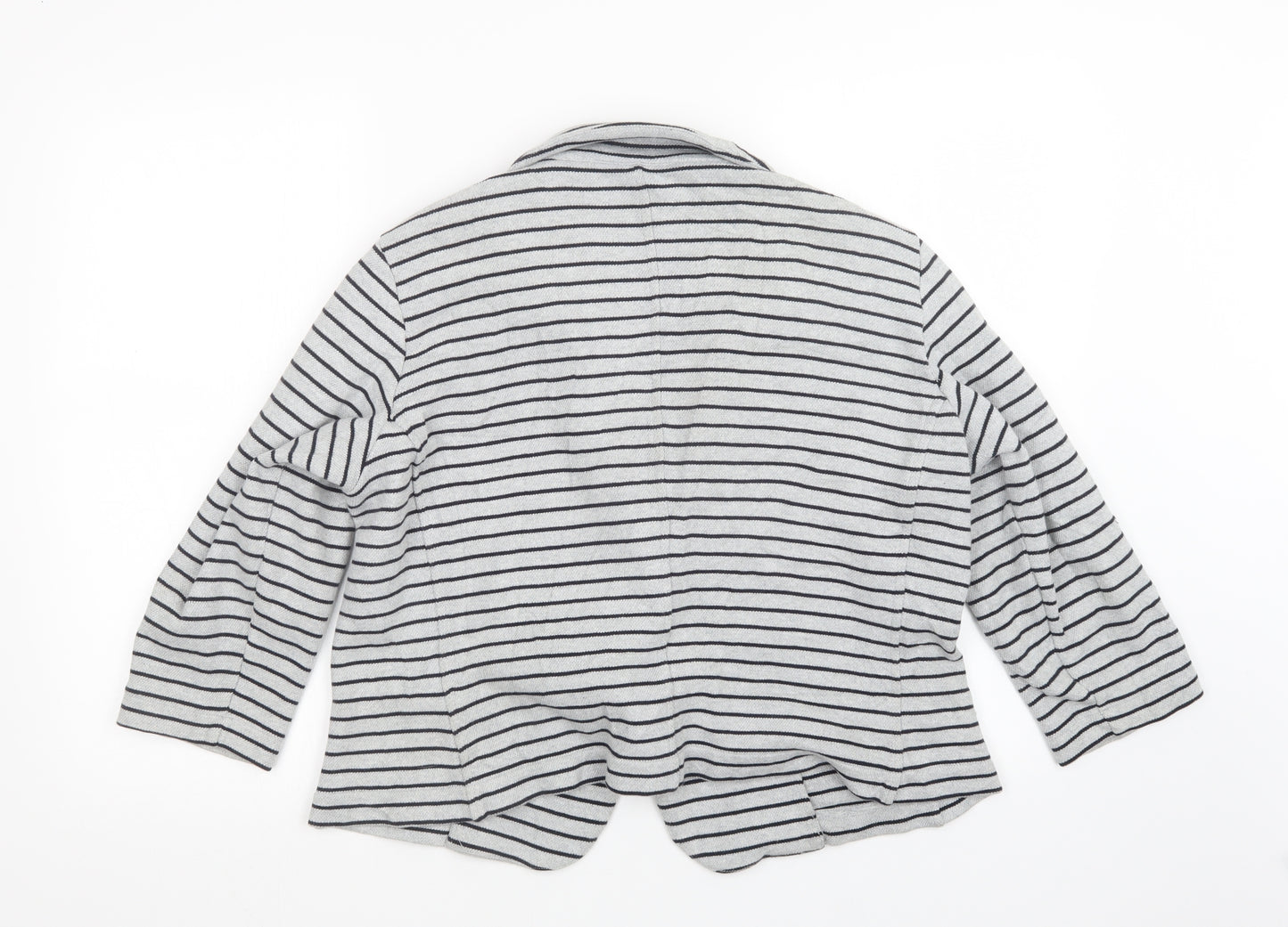 Pure Womens Grey Striped  Jacket  Size 18
