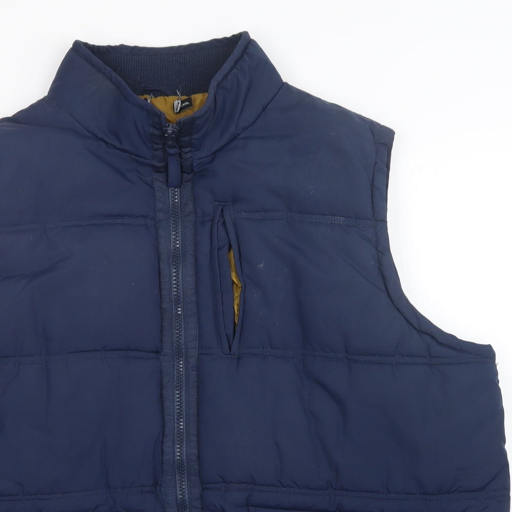 F&F Mens Blue   Gilet Coat Size 3XL