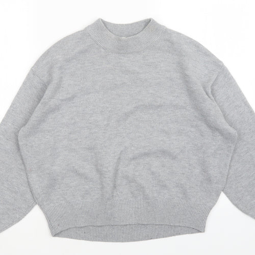 H&M Womens Grey   Pullover Sweatshirt Size M