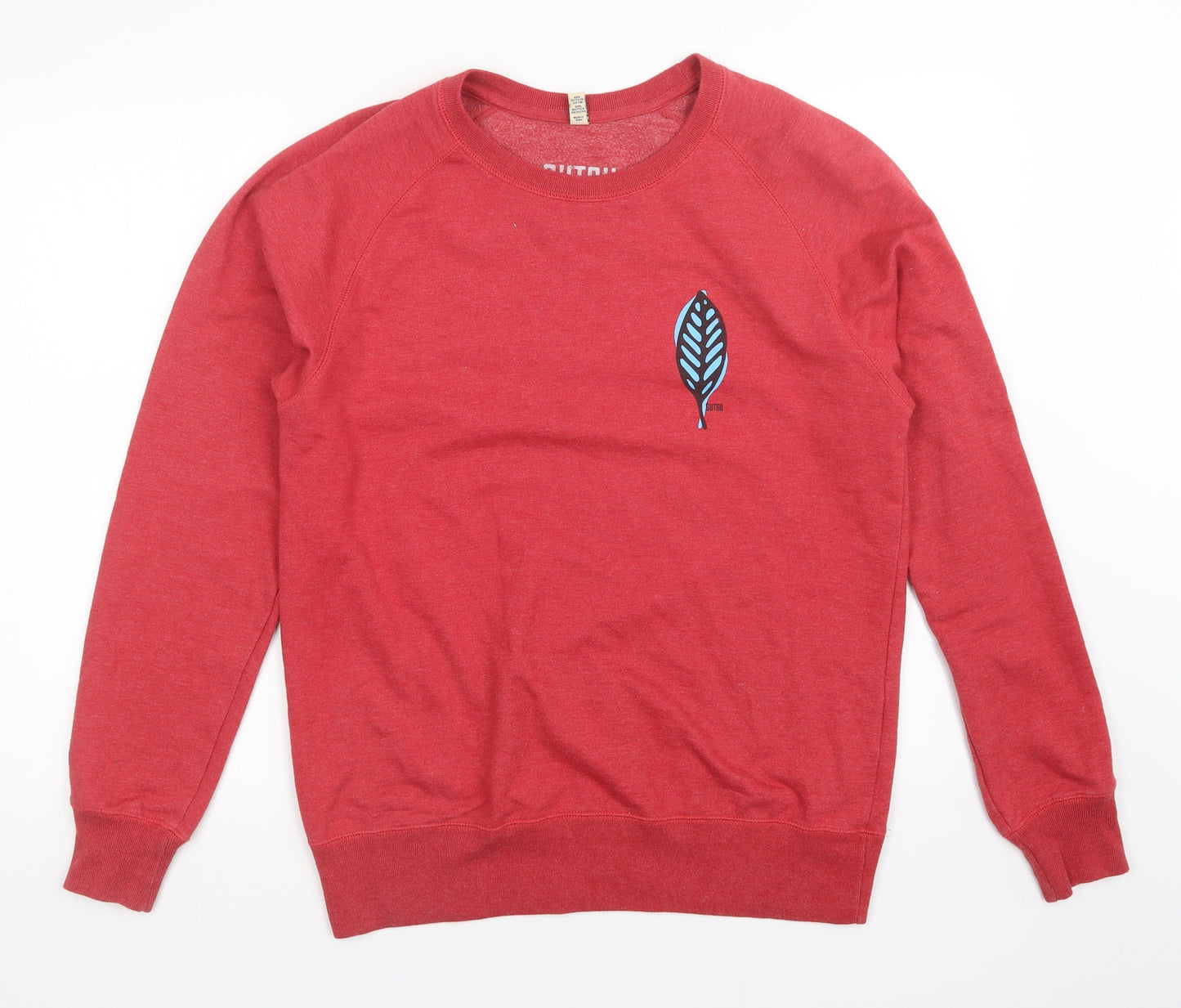 SUTSU Mens Red   Pullover Sweatshirt Size M