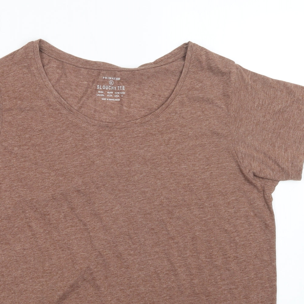 Primark Womens Brown   Basic T-Shirt Size XL