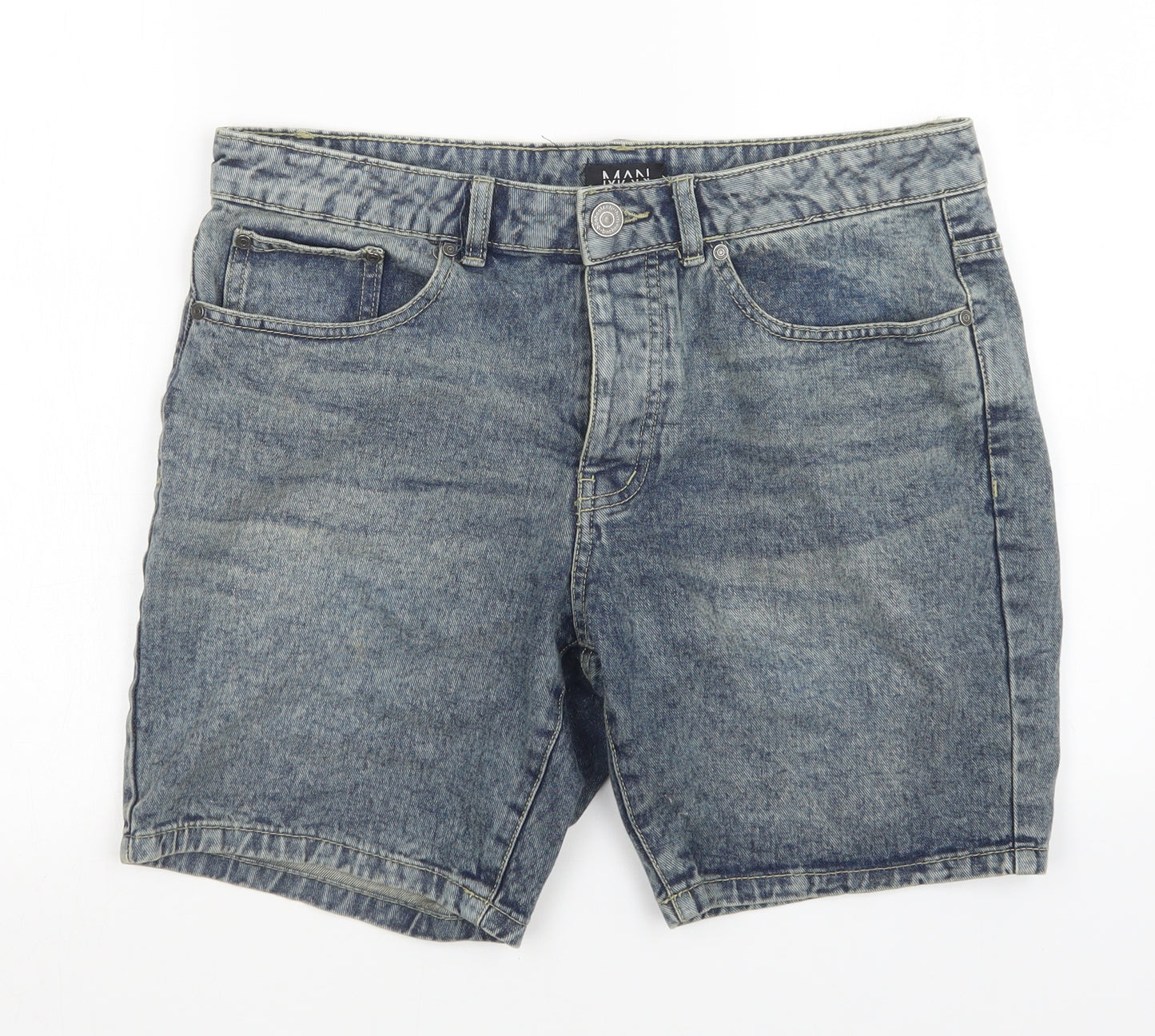 Boohoo Mens Blue   Bermuda Shorts Size 32