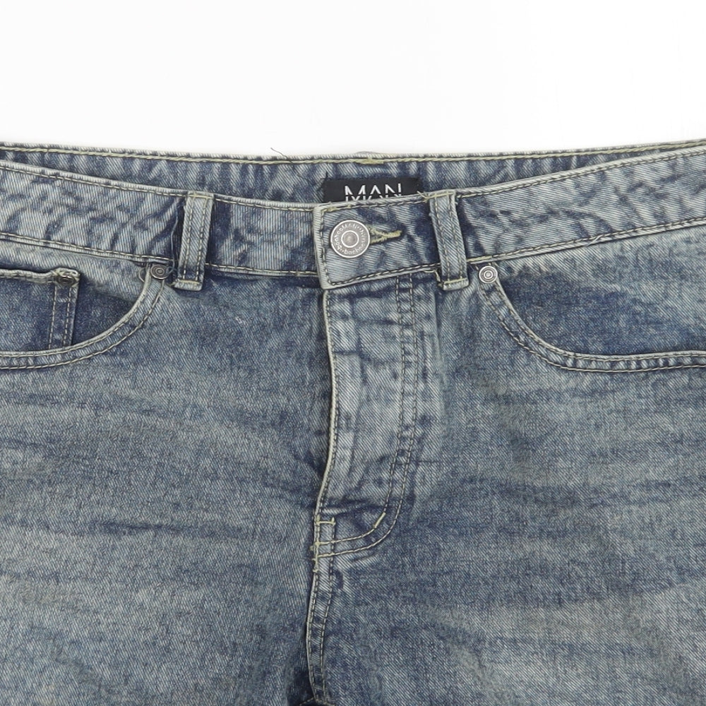 Boohoo Mens Blue   Bermuda Shorts Size 32