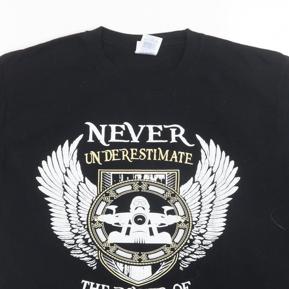Gildan Mens Black    T-Shirt Size M
