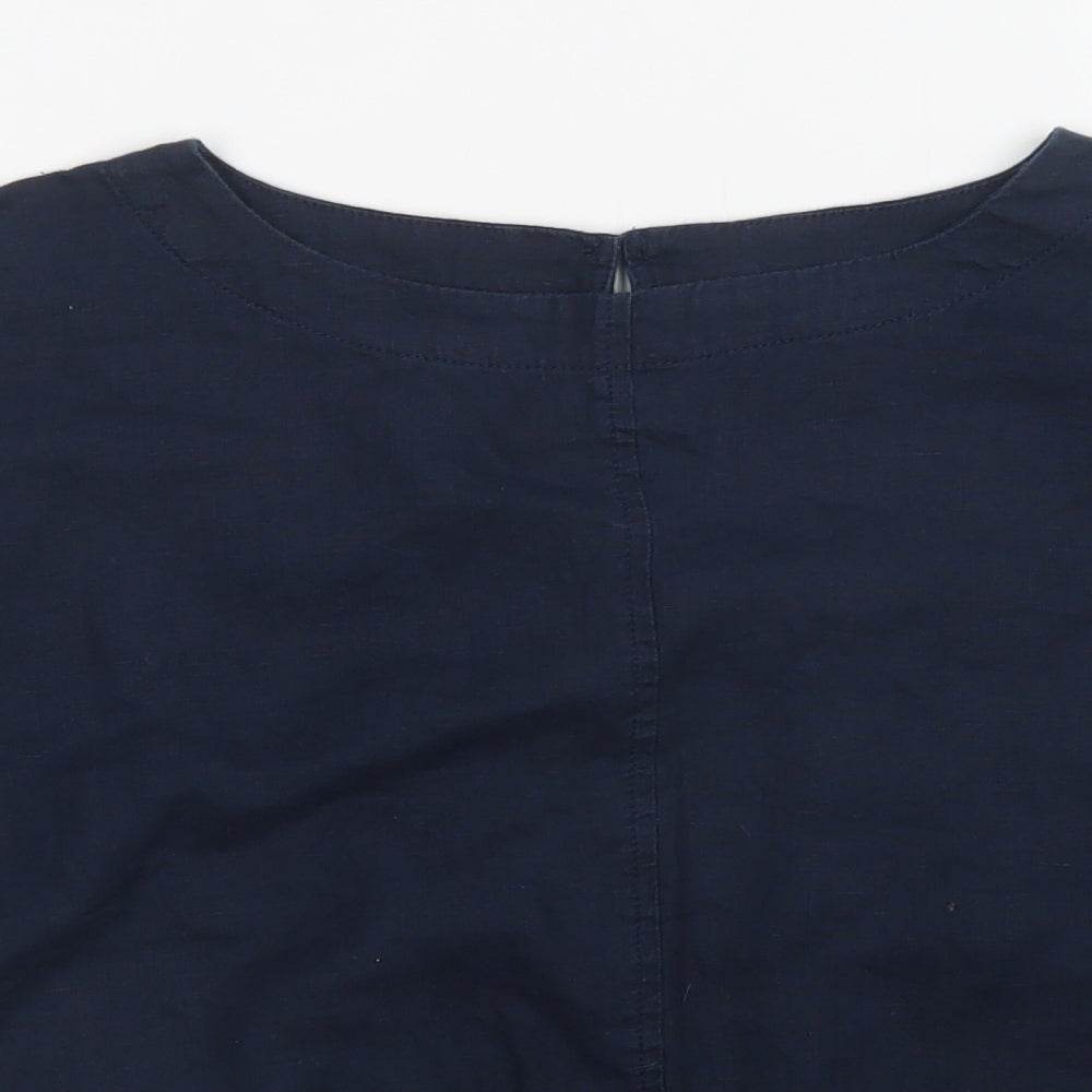 M&S Womens Blue   Basic Blouse Size 10
