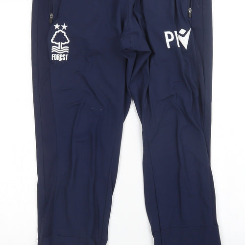 Macron Mens Blue   Jogger Trousers Size M L28 in - Nottingham Forest FC