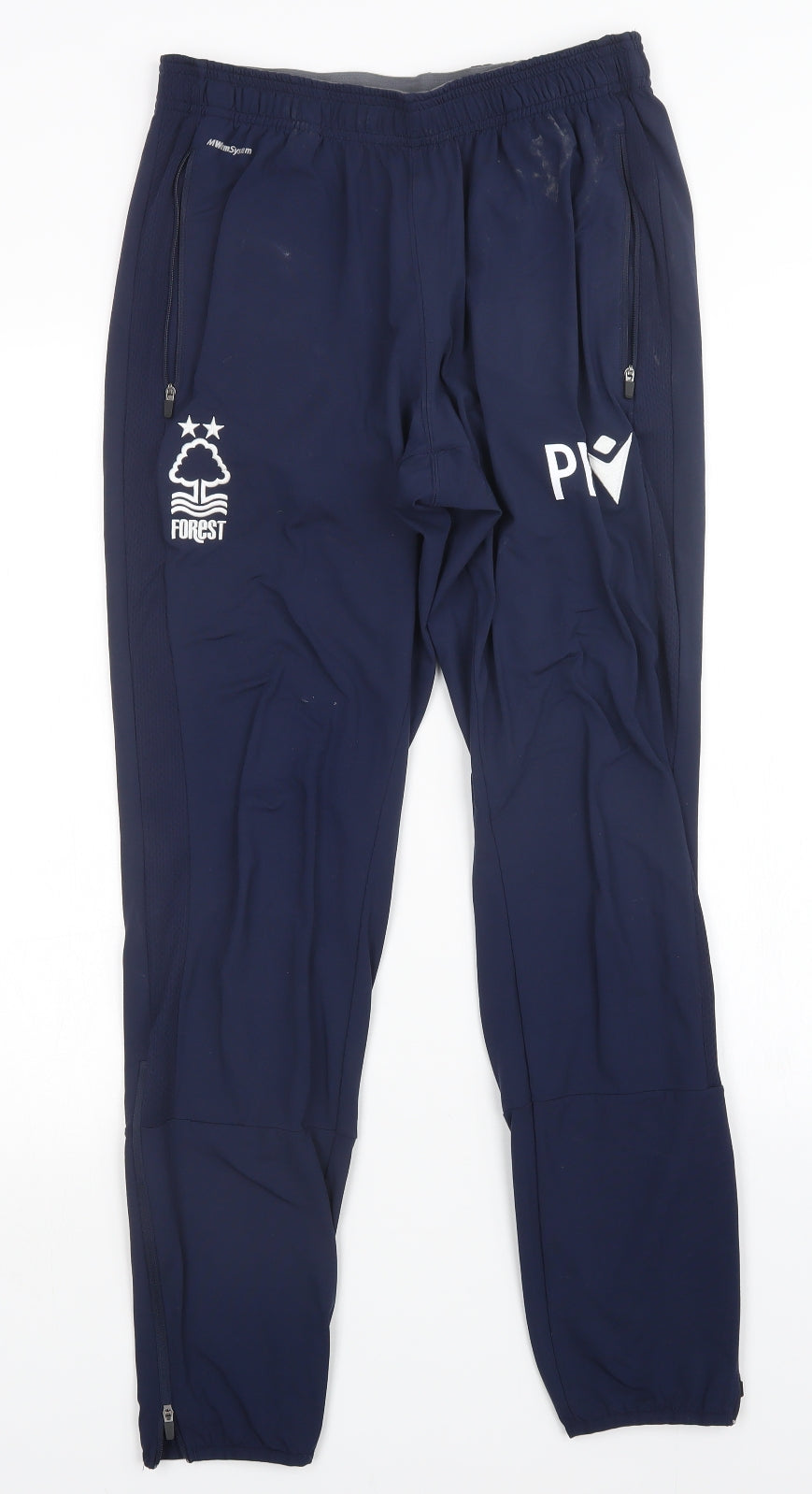 Macron Mens Blue   Jogger Trousers Size M L28 in - Nottingham Forest FC