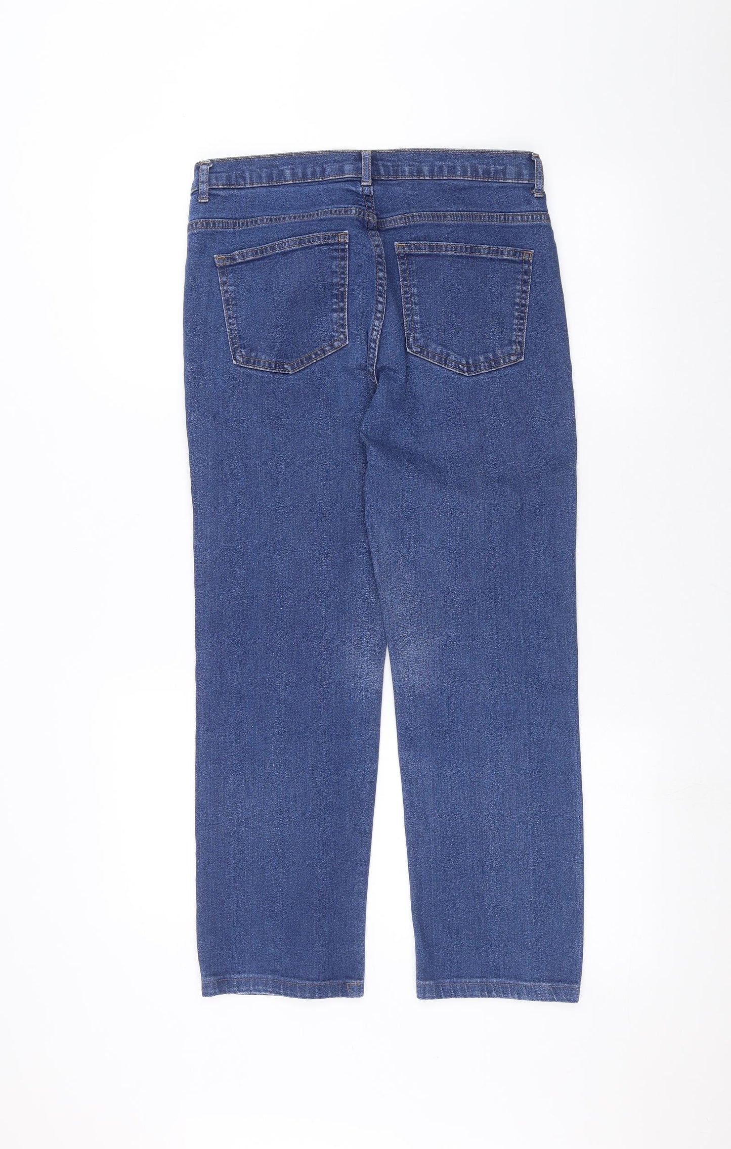 Marks and Spencer Womens Blue  Denim Straight Jeans Size 12 L23 in