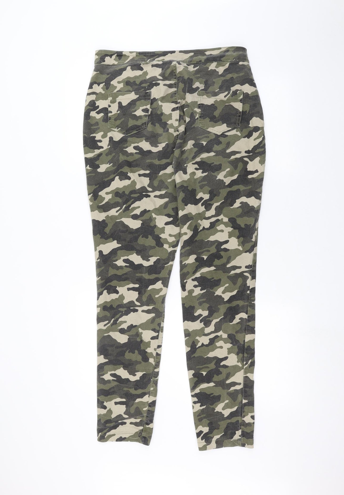 CAMEO ROSE Womens Green Camouflage  Skinny Jeans Size 16 L29 in