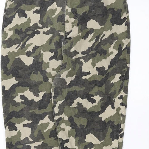 CAMEO ROSE Womens Green Camouflage  Skinny Jeans Size 16 L29 in
