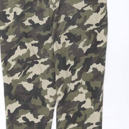 CAMEO ROSE Womens Green Camouflage  Skinny Jeans Size 16 L29 in