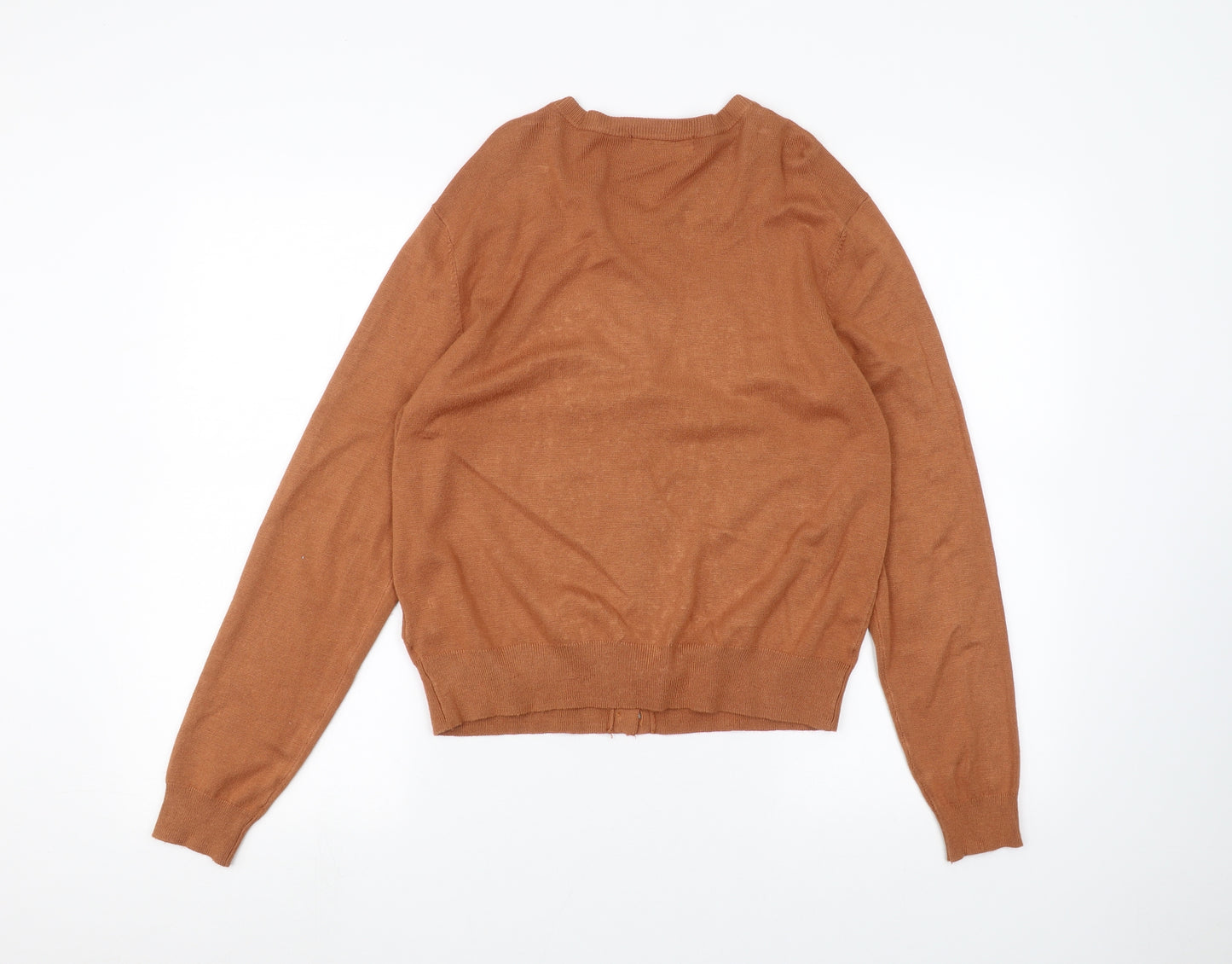 Marks and Spencer Womens Orange   Cardigan Jumper Size 14