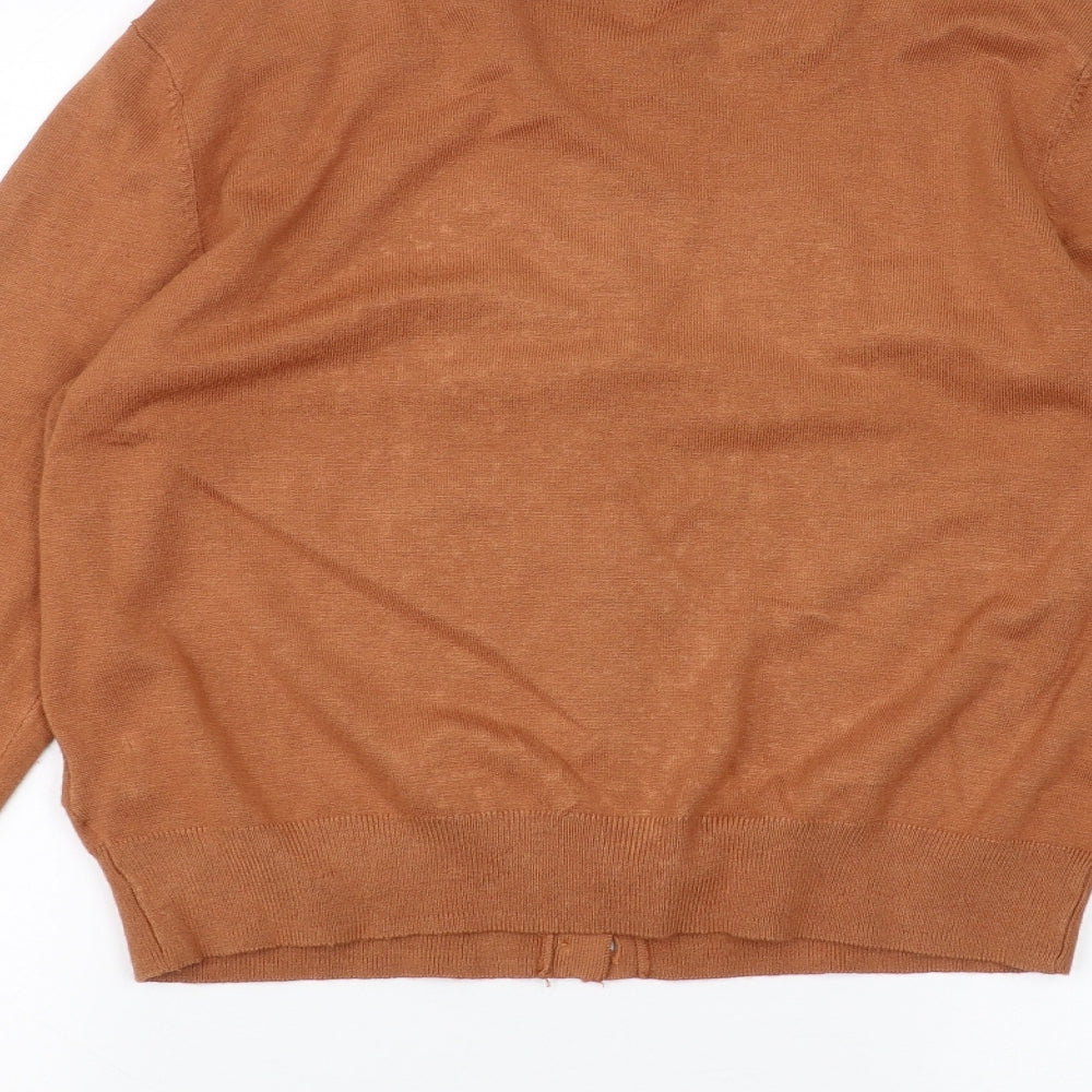 Marks and Spencer Womens Orange   Cardigan Jumper Size 14