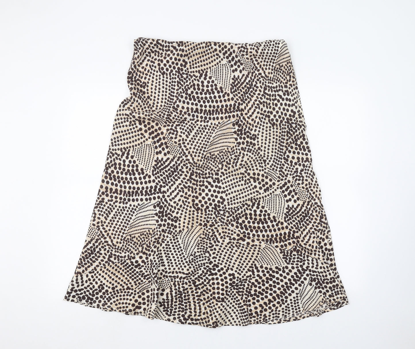 Marks and Spencer Womens White Animal Print  A-Line Skirt Size 12