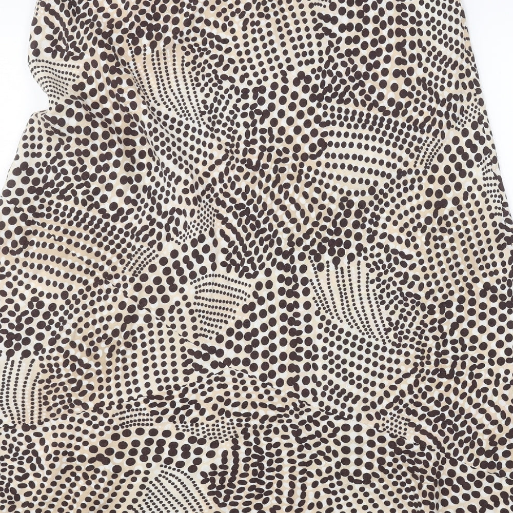 Marks and Spencer Womens White Animal Print  A-Line Skirt Size 12