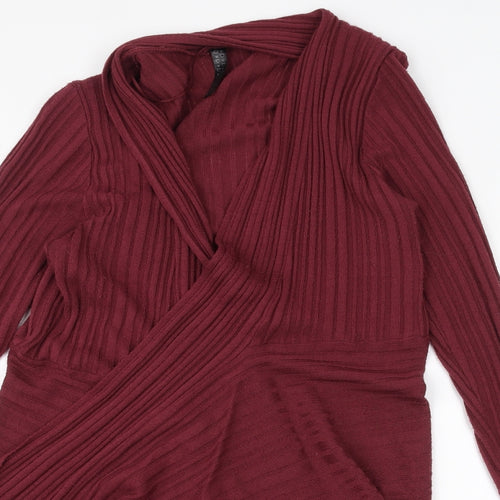 Preworn Womens Red   Cardigan Jumper Size 10