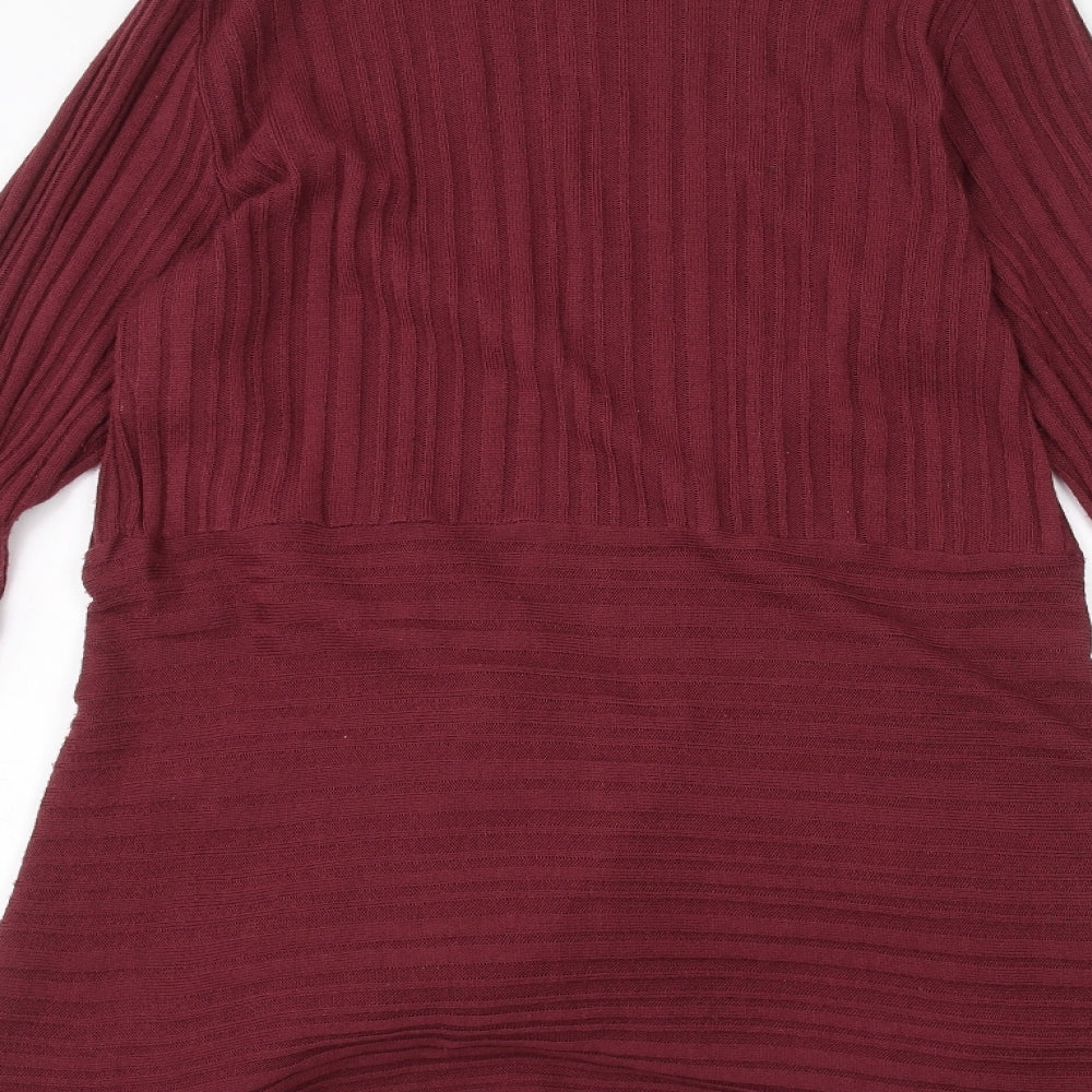Preworn Womens Red   Cardigan Jumper Size 10