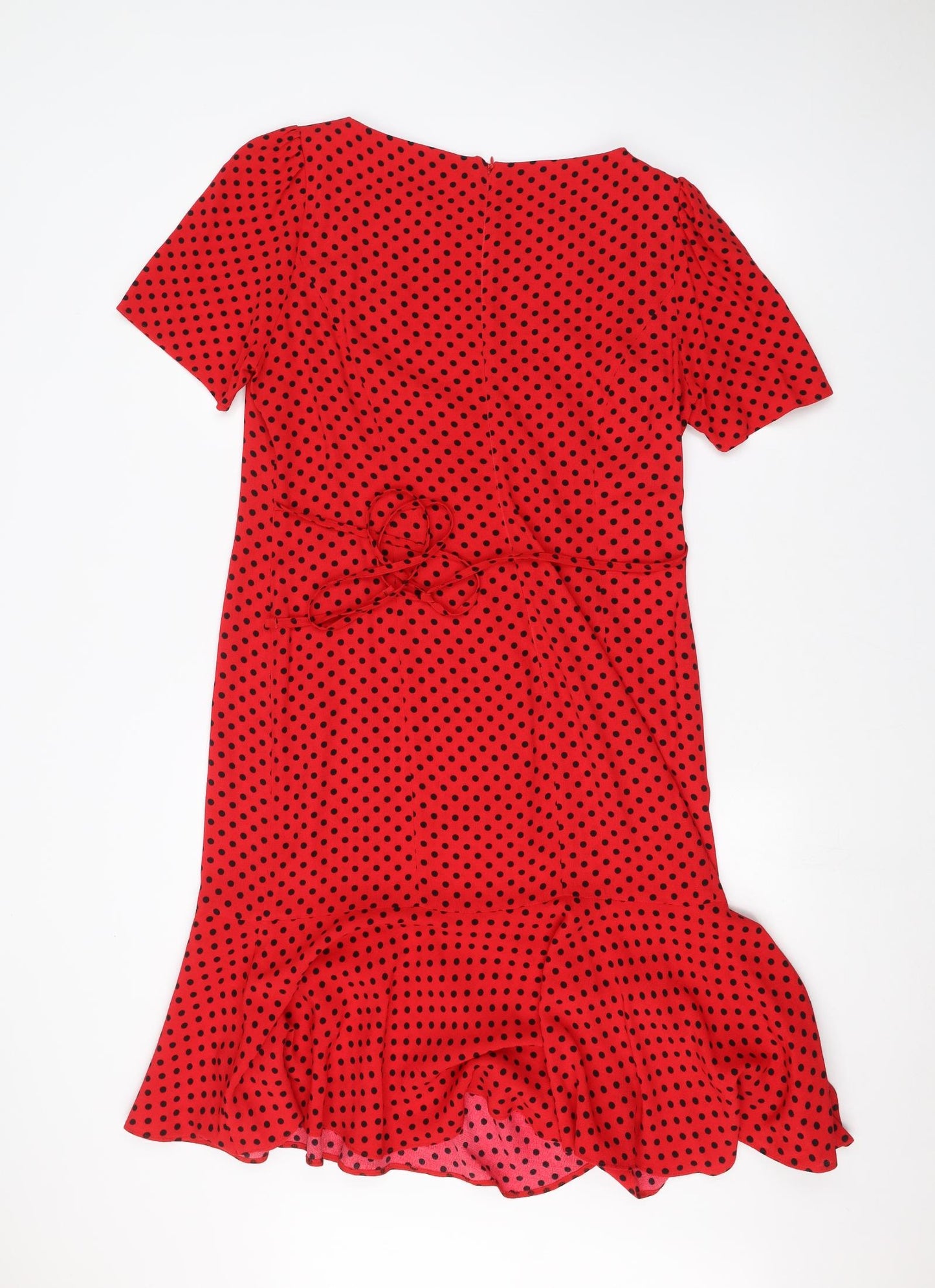 Marks and Spencer Womens Red Polka Dot  T-Shirt Dress  Size 14