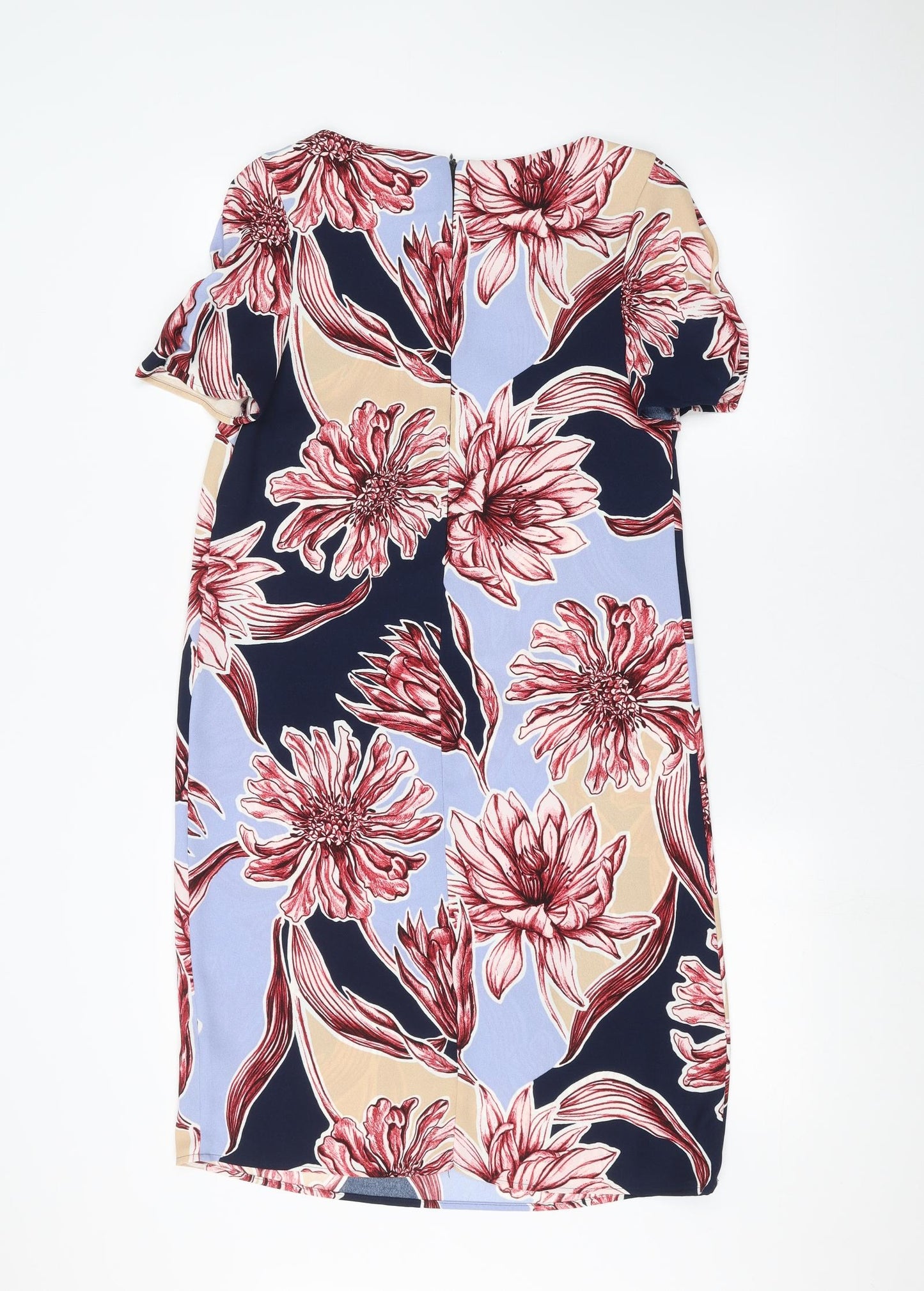 Marks and Spencer Womens Blue Floral  A-Line  Size 10