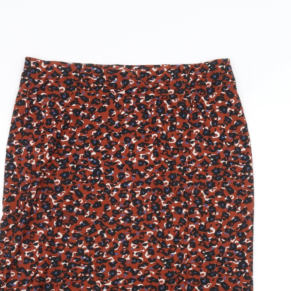 NEXT Womens Brown Animal Print  A-Line Skirt Size 10