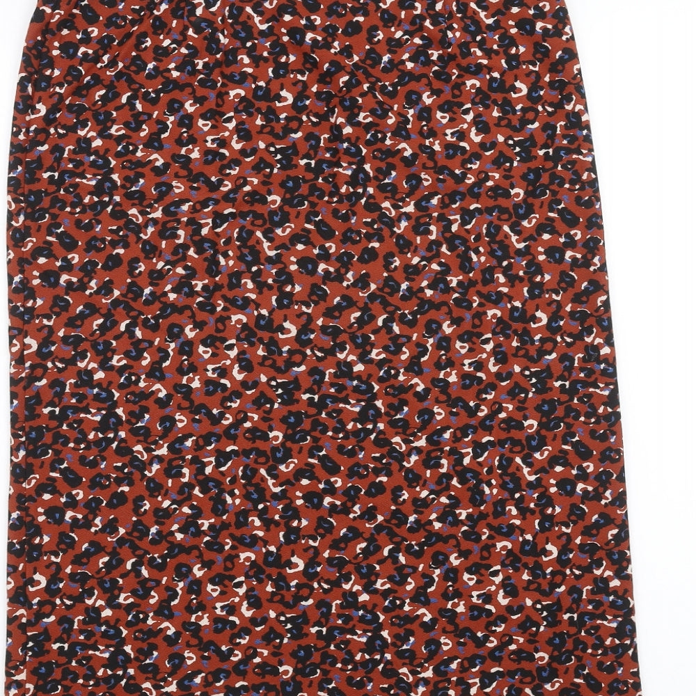 NEXT Womens Brown Animal Print  A-Line Skirt Size 10