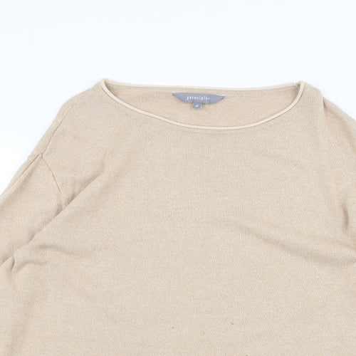 Principles Womens Brown   Basic T-Shirt Size 10