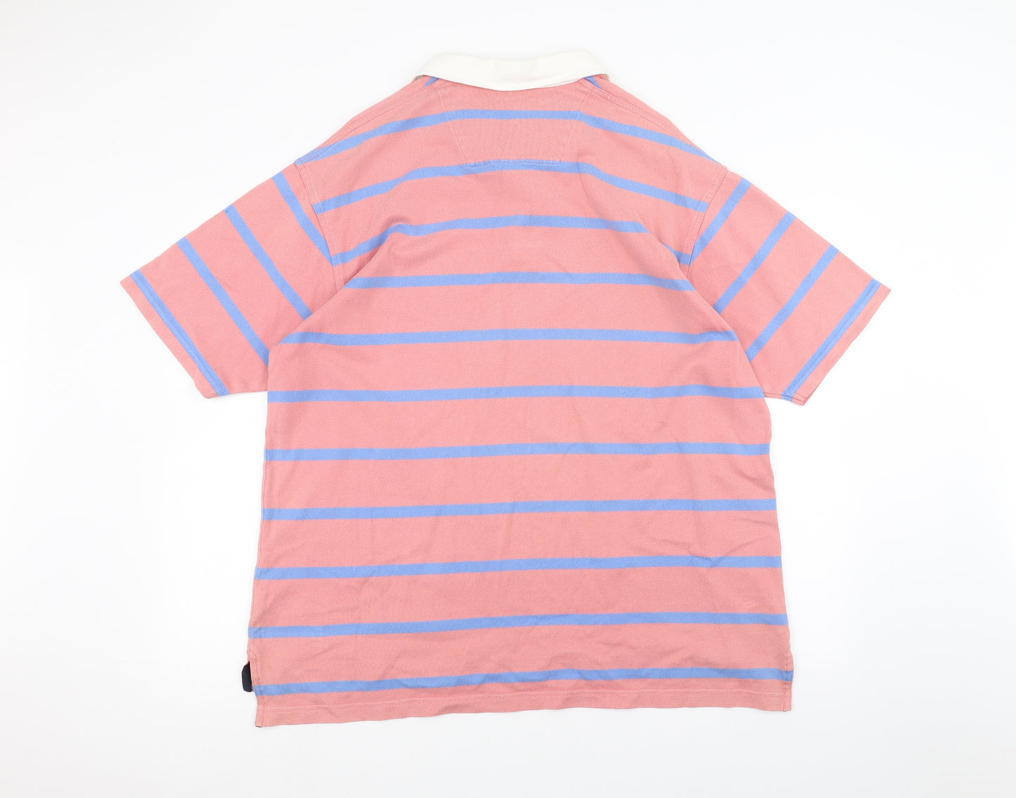 Marks and Spencer Mens Pink Striped   Polo Size XL